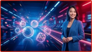 Minh họa khái niệm lô rơi là gì với quả bóng xổ số phát sáng
