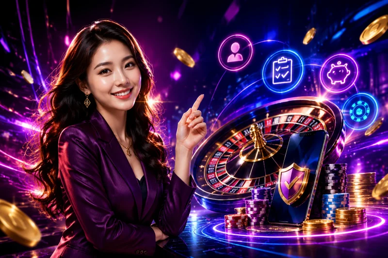 Thiết bị di động hiển thị biểu đồ quản lý tài chính bên cạnh bàn cược Roulette